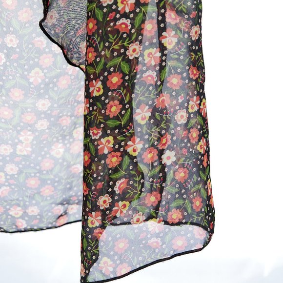 Lularoe Floral Sheer Kimono Small - Picture 3 of 9